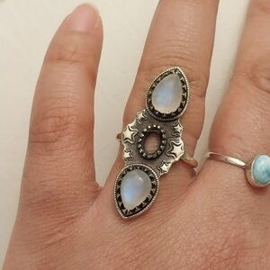 Sterling Moonstone Ring
